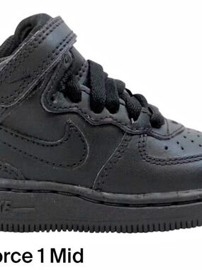 Nike Force 1 LE (Toddler) Black High-Top Sneakers Girls US 5c